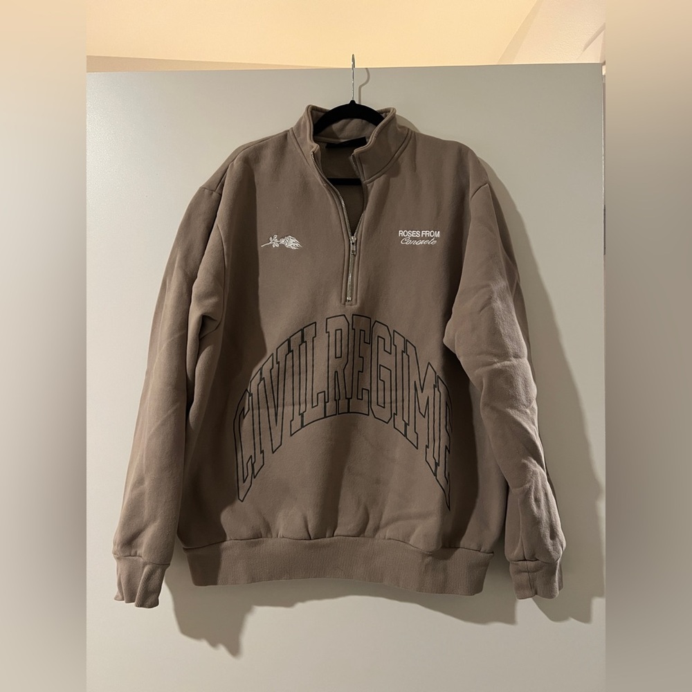 CIVIL REGIME / HALF-ZIP SWEATER / SIZE XL